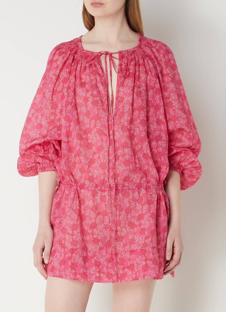 Rochie-tunică Isabel Marant în culoarea pătrunjelului cu fundă decorativă