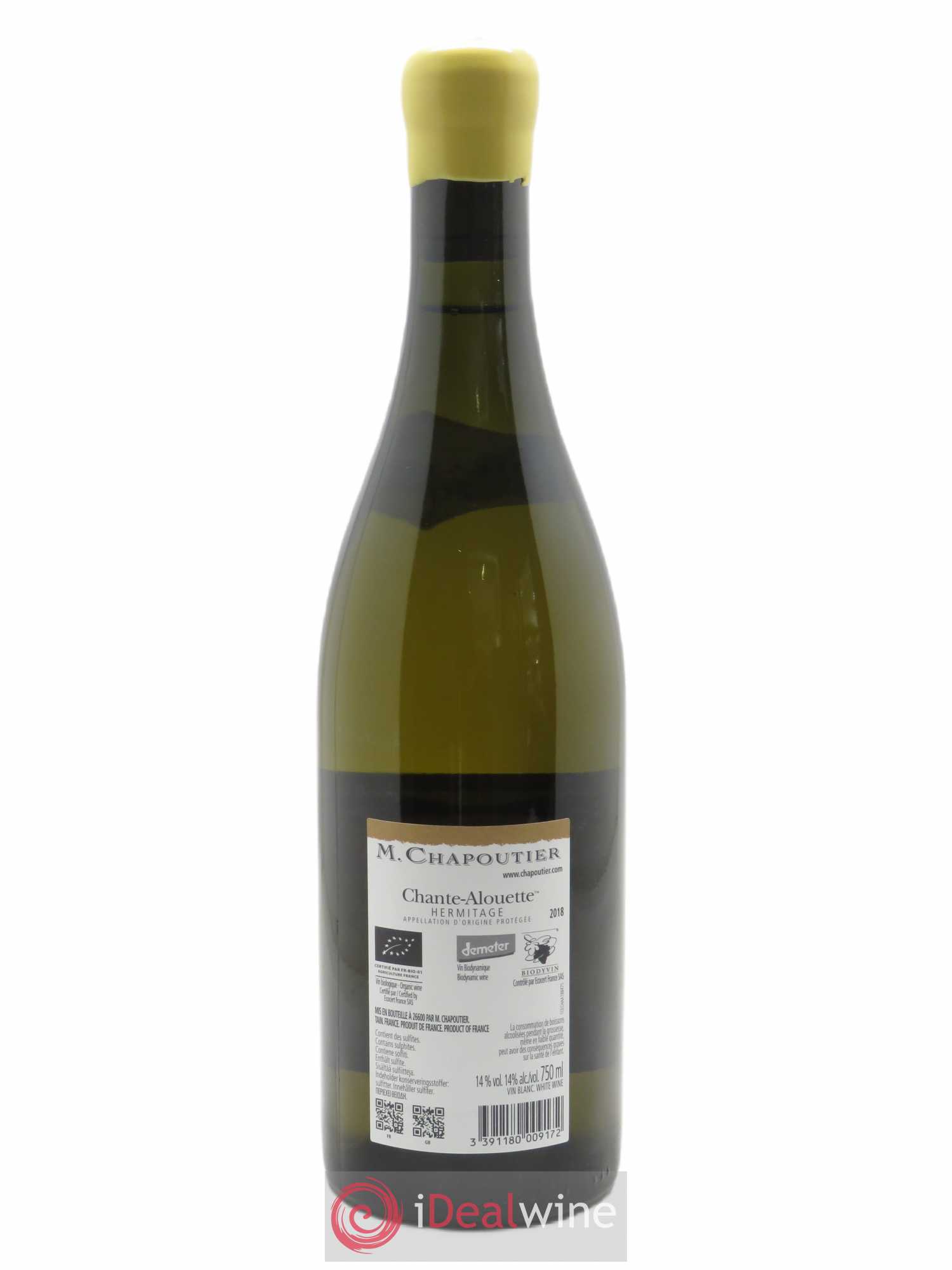 Hermitage Chante Alouette Chapoutier  2018 - Lot de 1 Bouteille