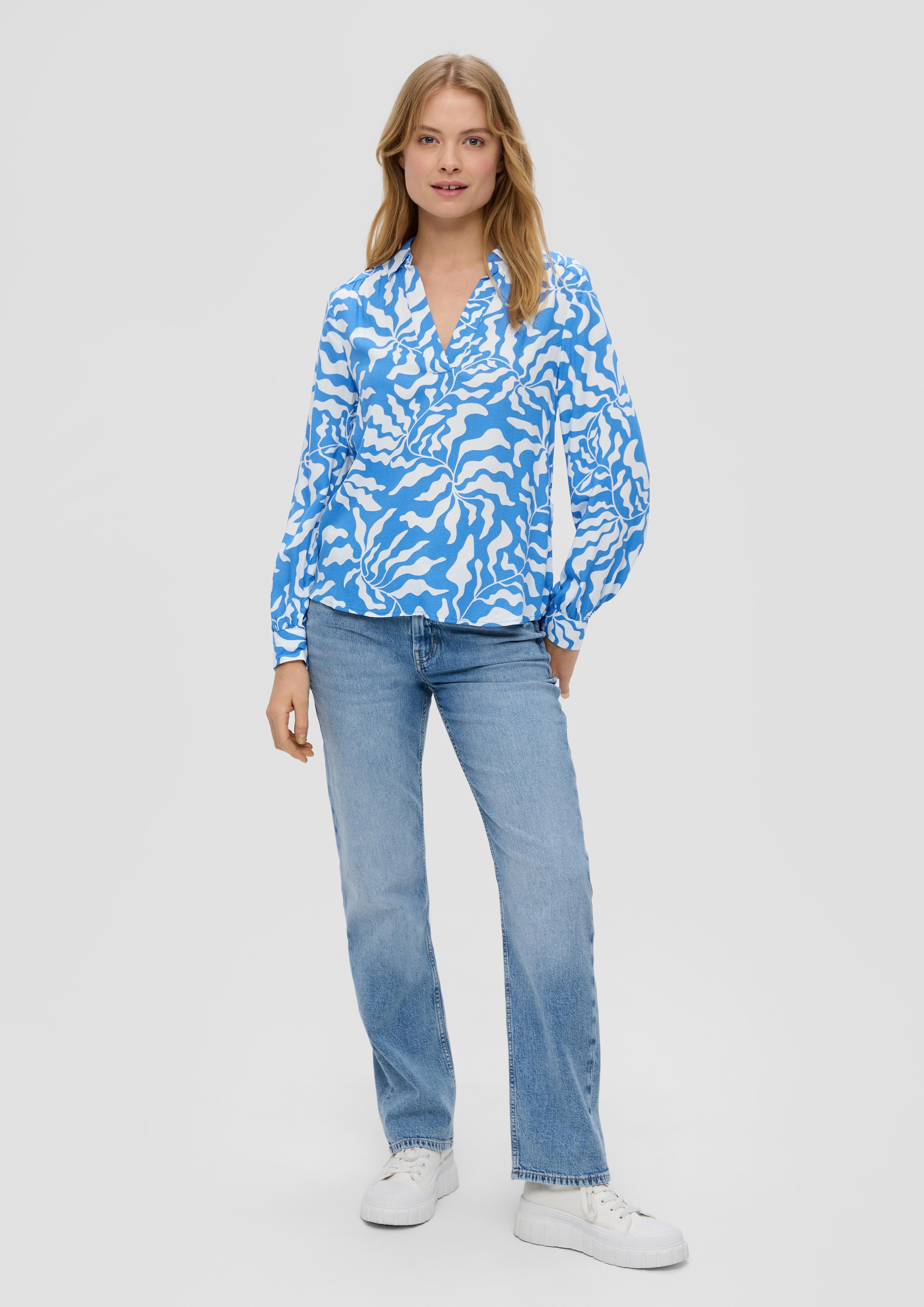 Viskosebluse mit V-Ausschnitt  2145123-55A1