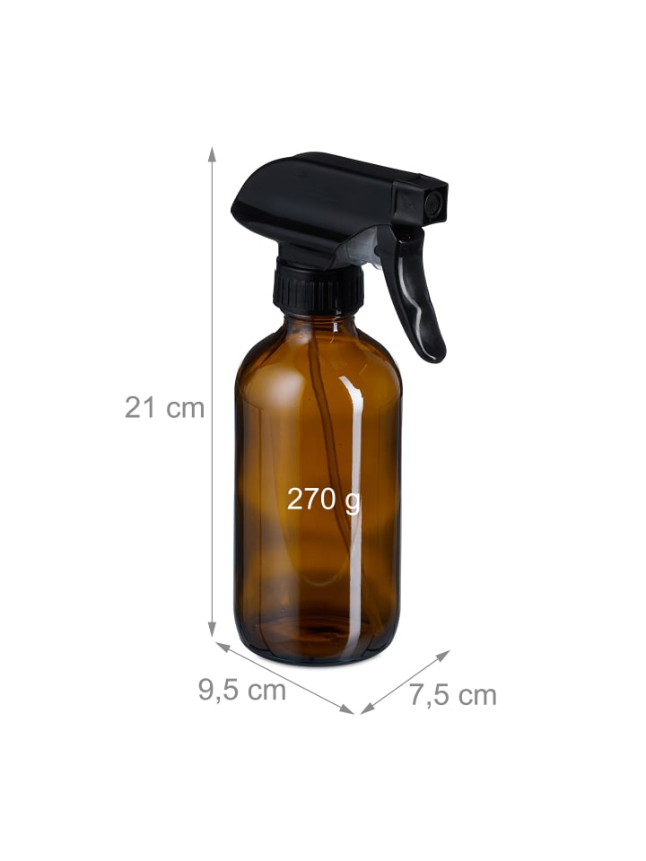 relaxdays 4 x Sprühflasche in Braun/ Schwarz - 500 ml günstig kaufen onesize
