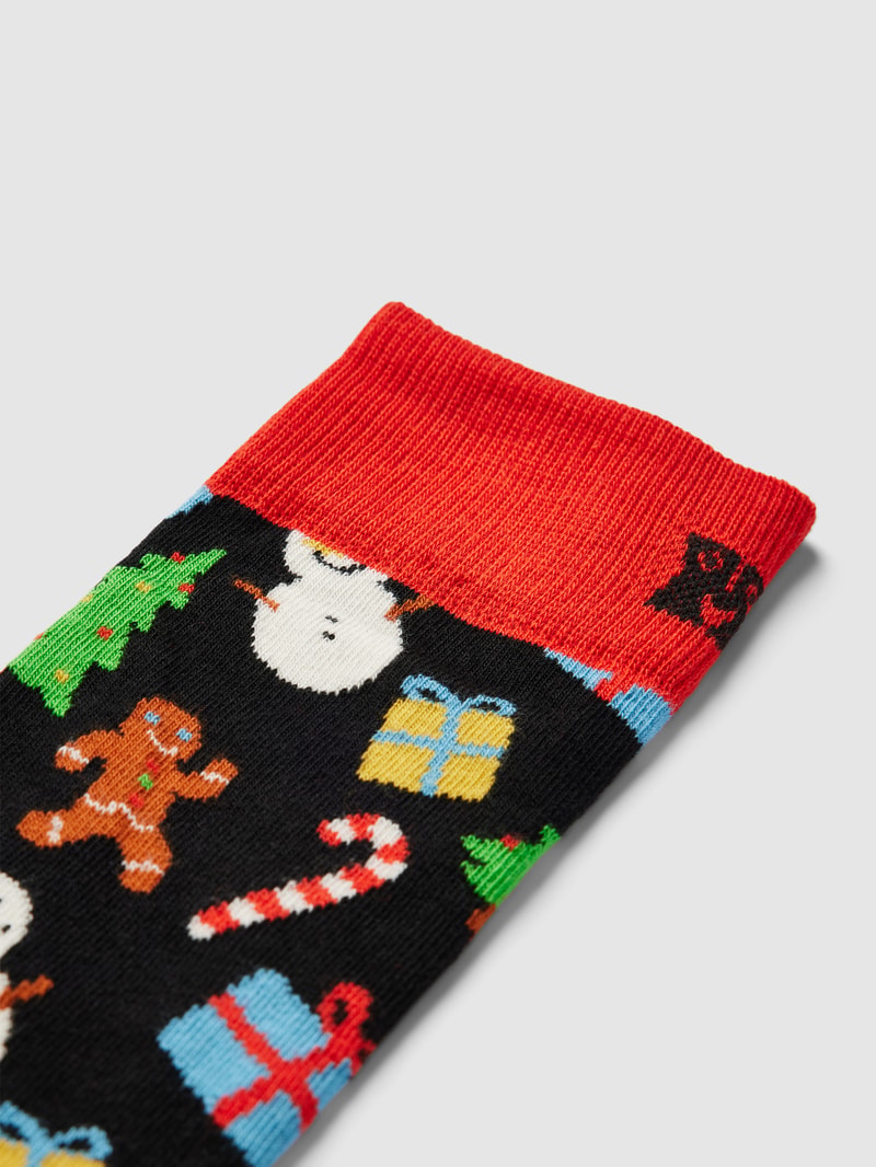 Socken mit Motiv-Print Modell 'Bring it On' in schwarz