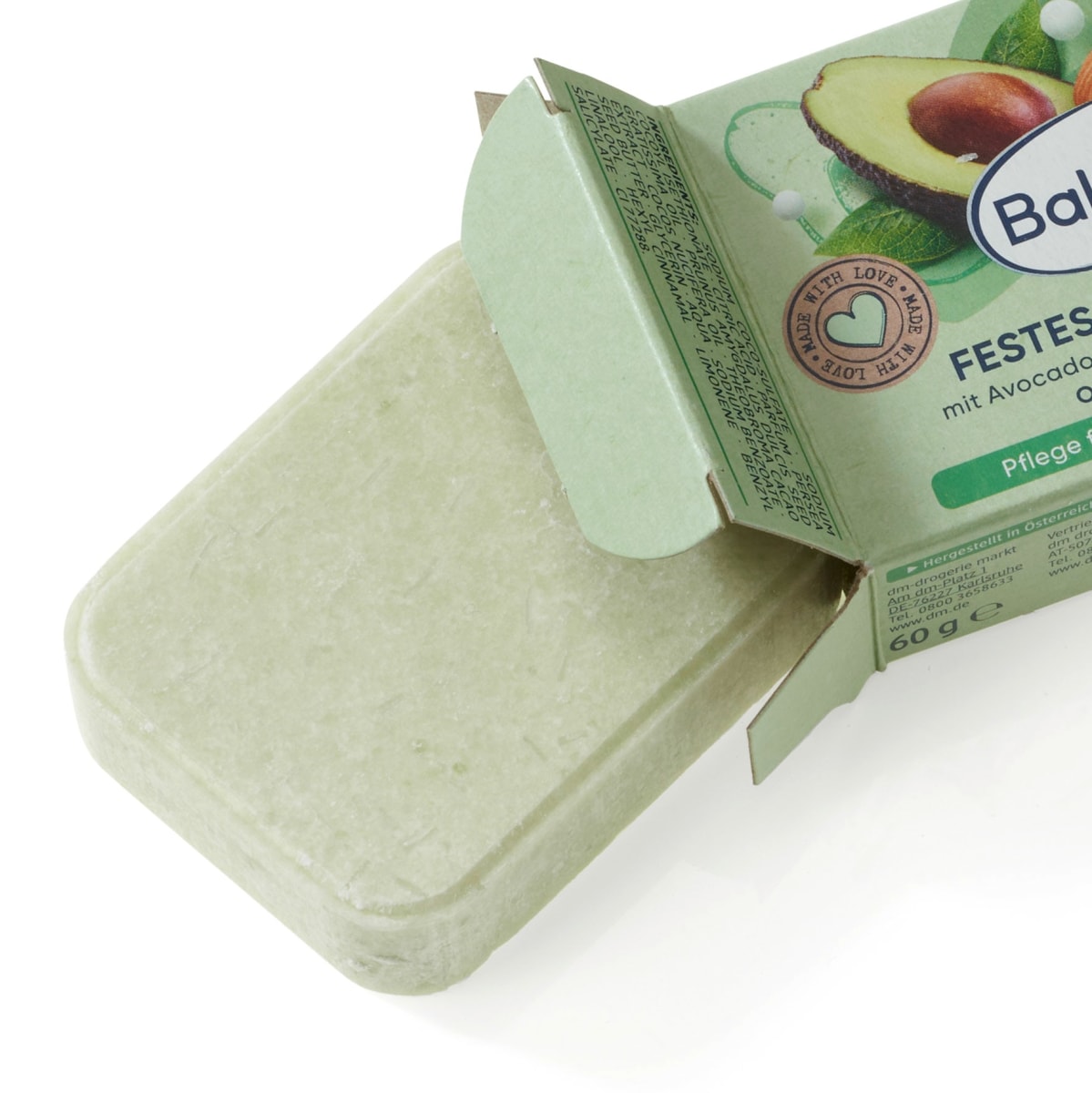 Festes Shampoo Avocado Mandelmilch, 60 g