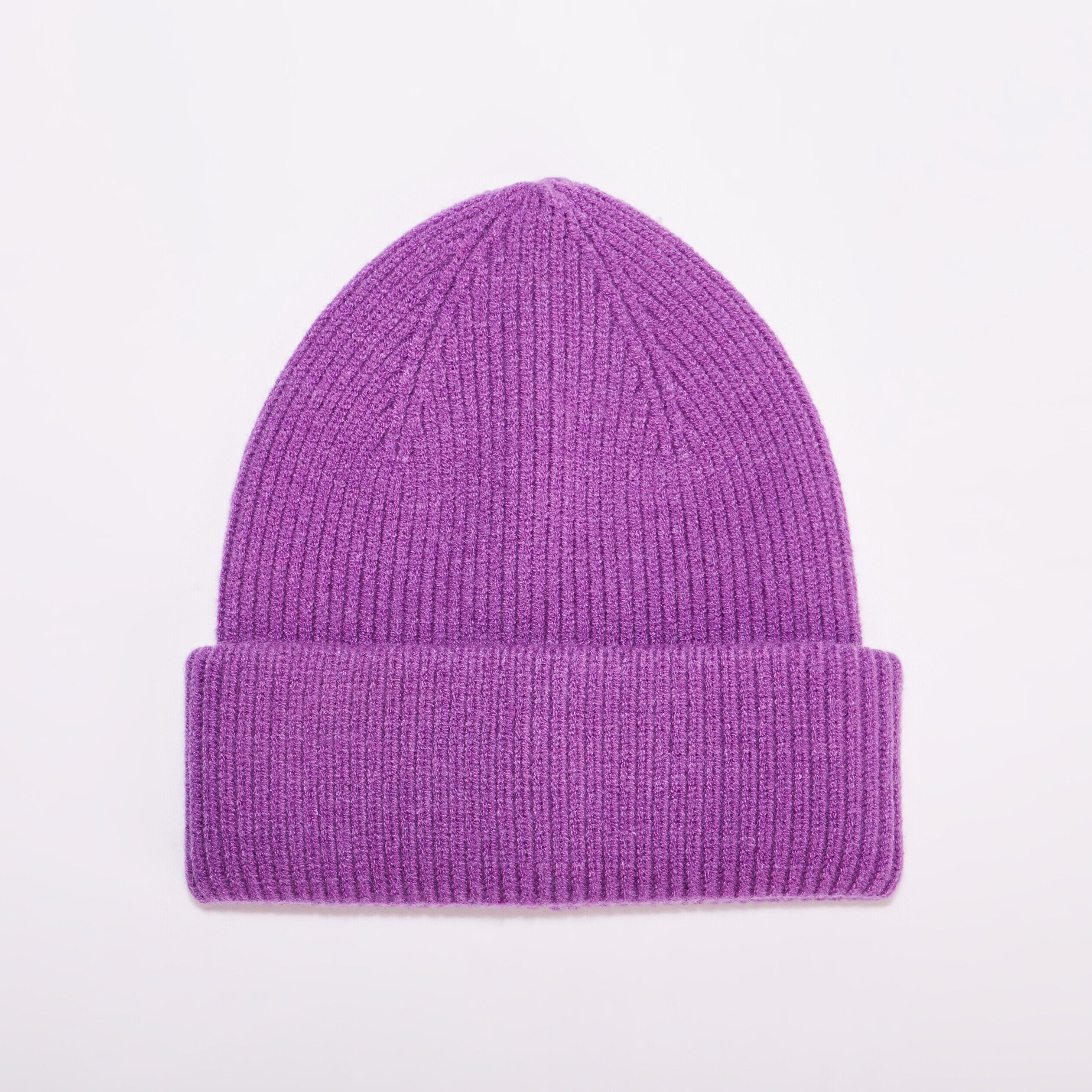Bonnet tricoté violet foncé femme | Cache Cache