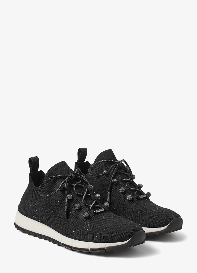Jimmy Choo Veles sneaker with knitted upper and sequins