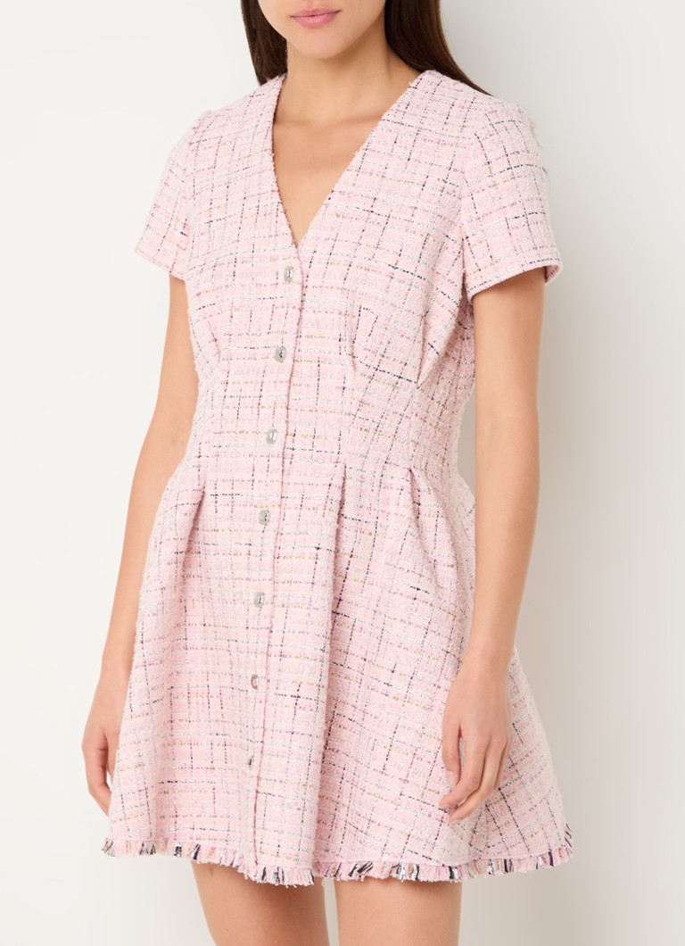 Maje  Mini blousejurk met tweed-look en lurex