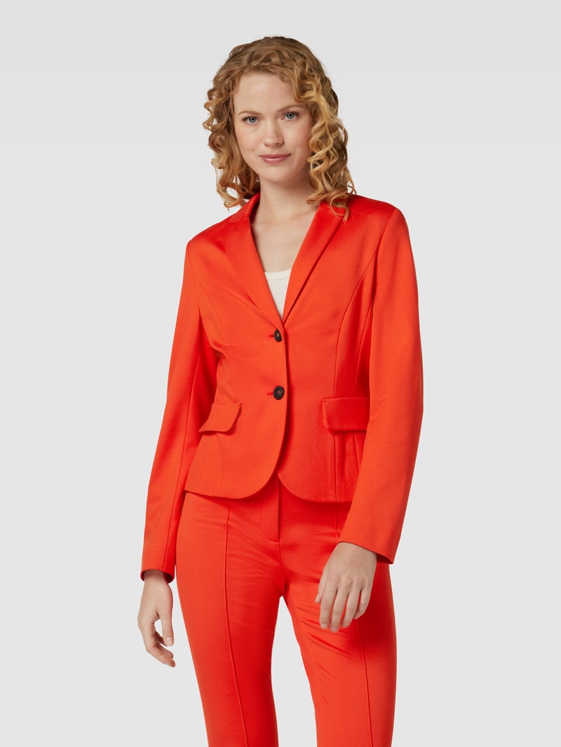 Blazer aus Viskose-Mix mit Stretch-Anteil mit Pattentaschen in hellrot