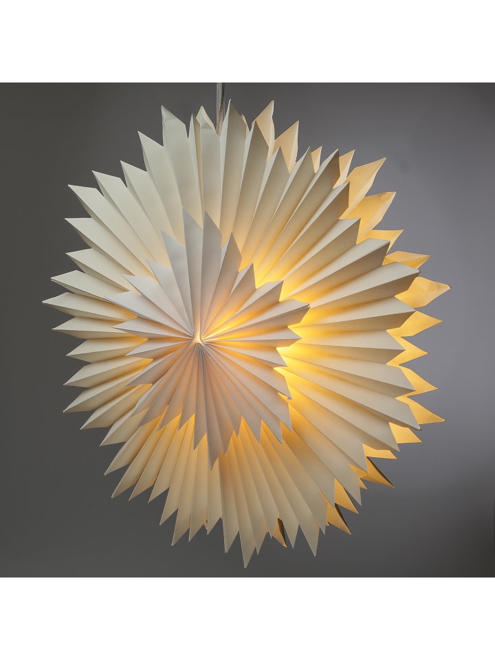 MARELIDA LED Papierstern EISBLUME Weihnachtsstern beleuchtet D: 60cm in weiß günstig kaufen onesize