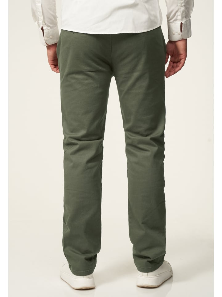 DAILY COTTON Chinohose - DCDAVIE Chino Hose Jeans Stoffhose Straight-Fit in Khaki günstig kaufen