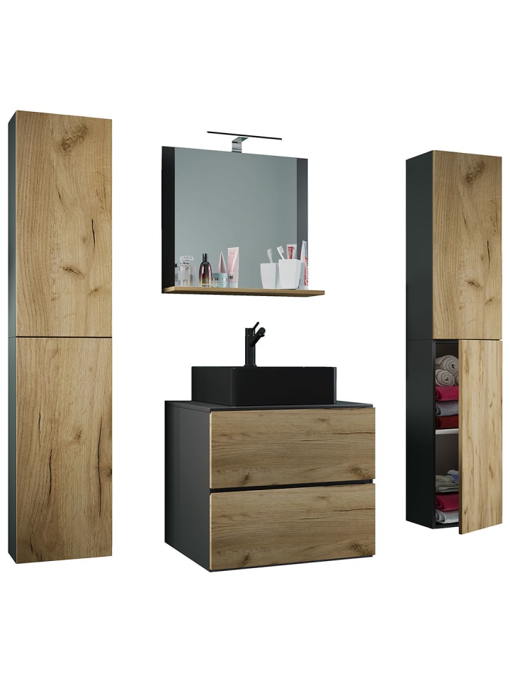 ebuy24 Badmöbelset LendasXLBL anthrazit anthrazit 127 x 52 cm günstig kaufen onesize