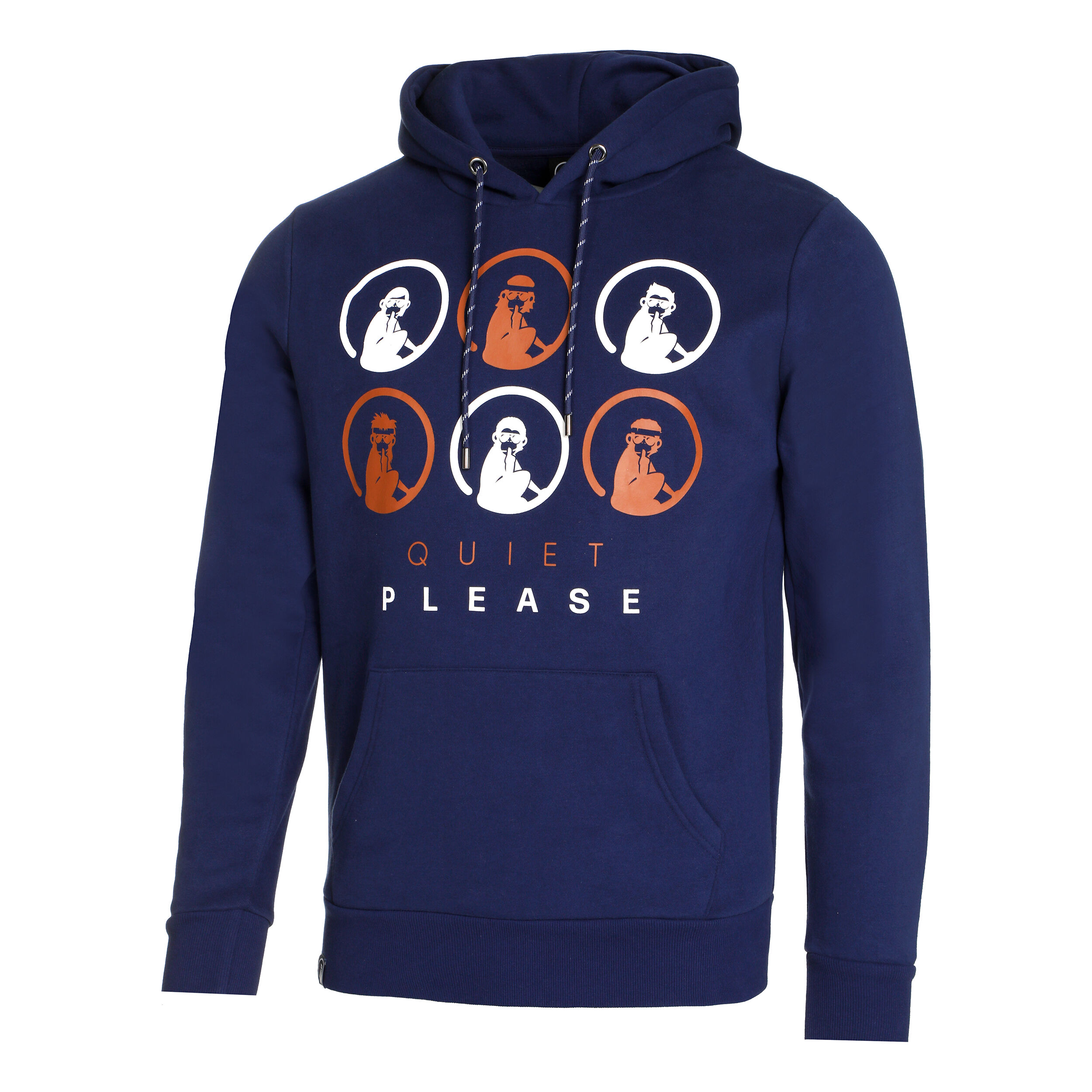 Retro Monkey Hoody Herren - Dunkelblau, Mehrfarbig