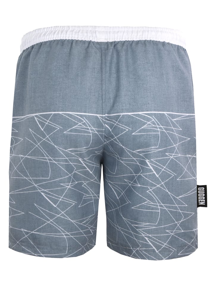 GUGGEN MOUNTAIN Badehose Kariert in Grau günstig kaufen