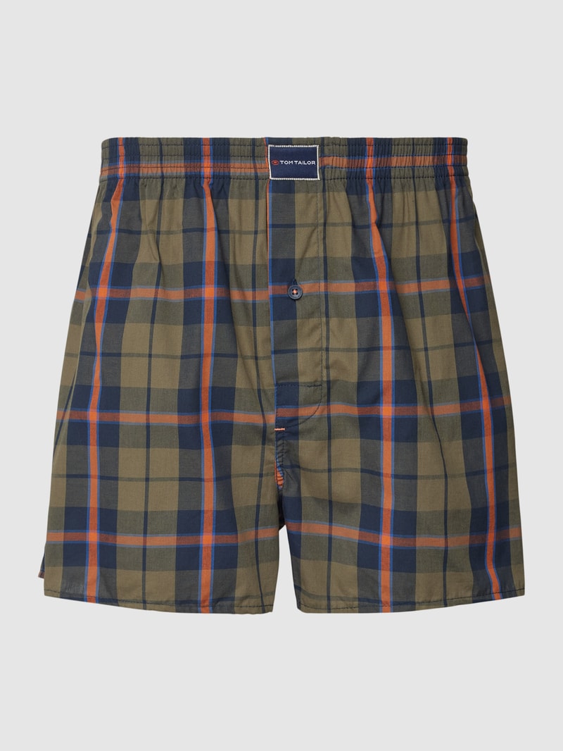 Boxershorts mit Tartan-Karo Modell 'DAKOTA' in olivgrün