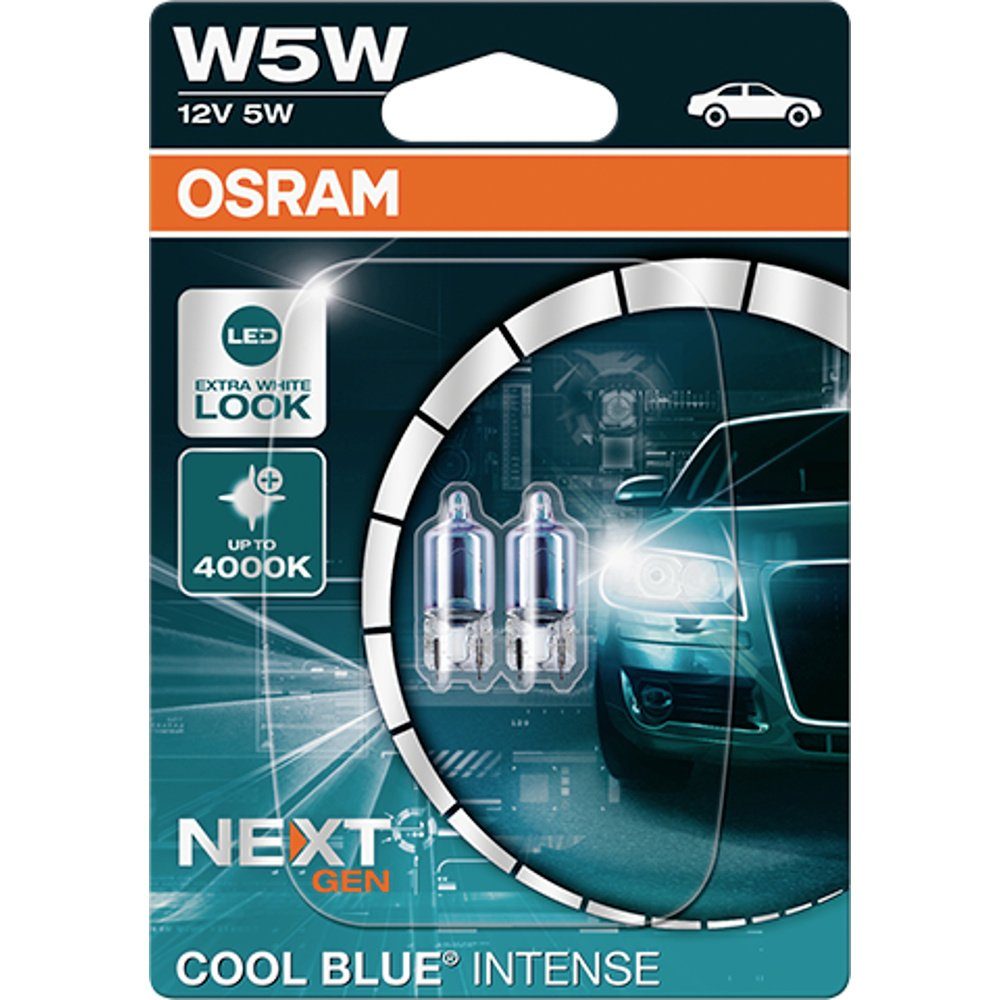 Osram KFZ-Ersatzleuchte OSRAM 2825HCBN Signal Leuchtmittel COOL BLUE® INTENSE W5W 5 W 12 V