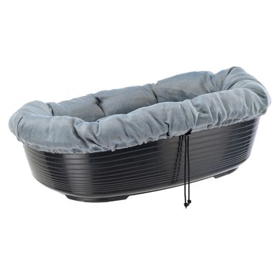 Set aus Ferplast Korb Siesta Deluxe mit Überzug Sofà blau Tweed