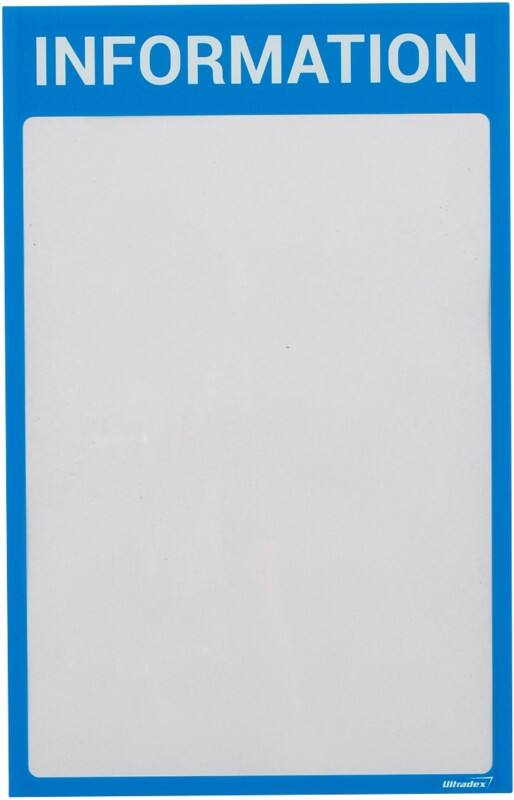 Ultradex DIN A4 Inforahmen Magnetisch Blau nicht haftend Kunststoff 8890I07 22,5 (B) x 35,2 (H) cm 5 Stück
