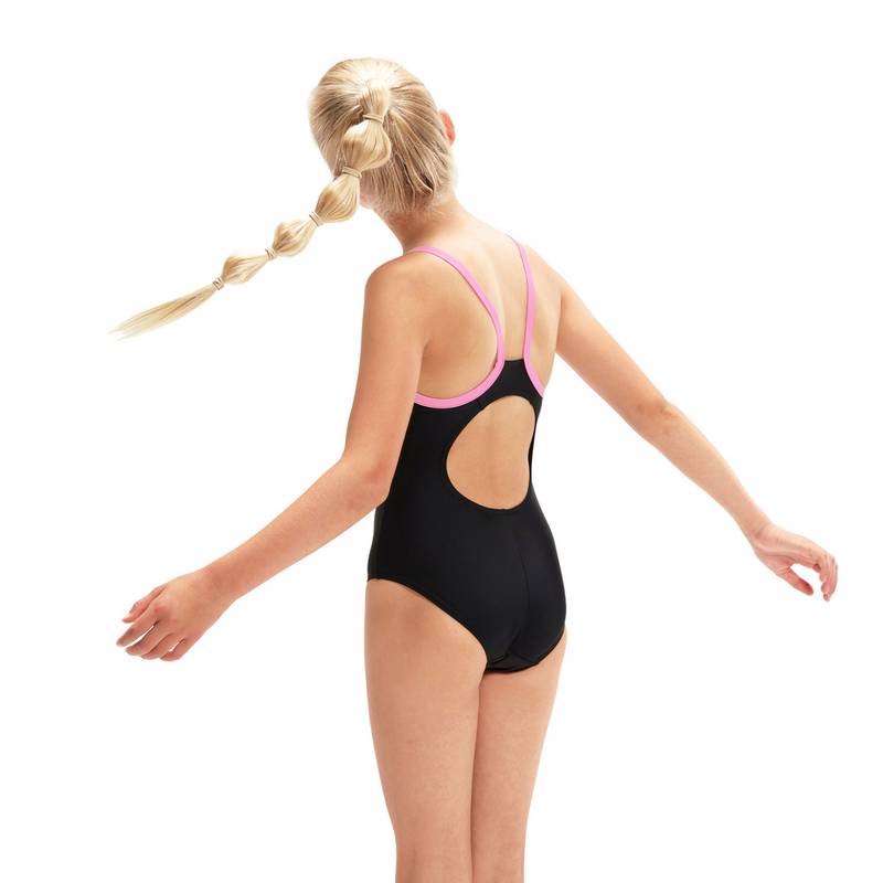 SPEEDO Logo Thinstrap Muscleback Badeanzug Mädchen