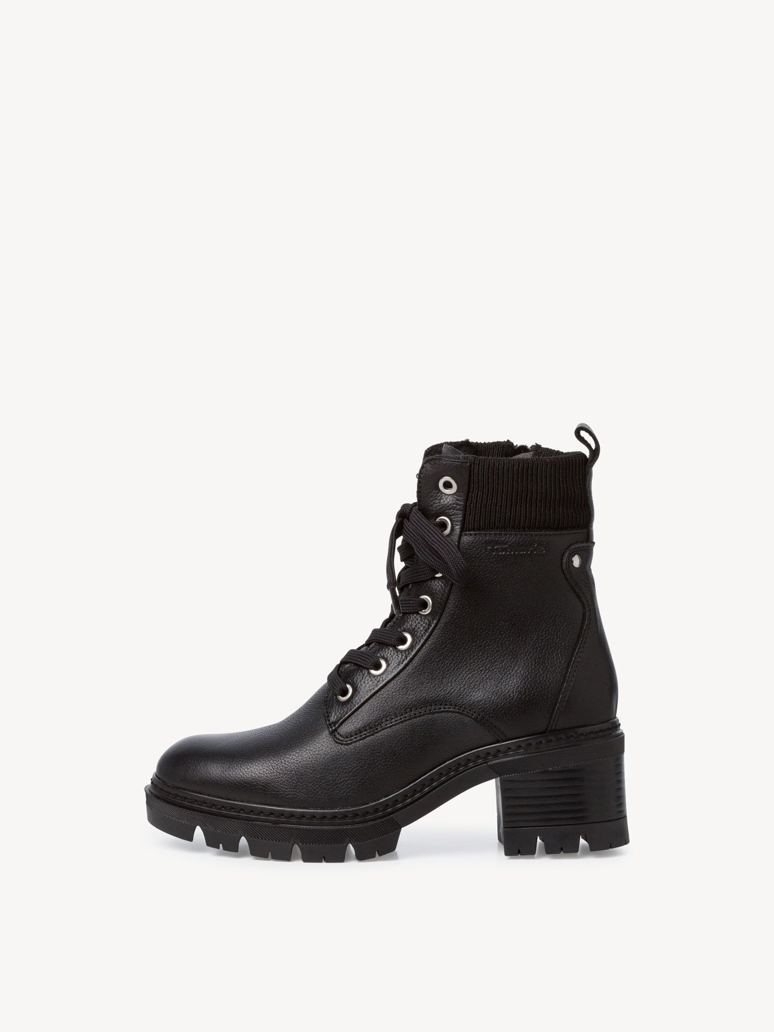 Bottine en cuir - noir doublure chaude