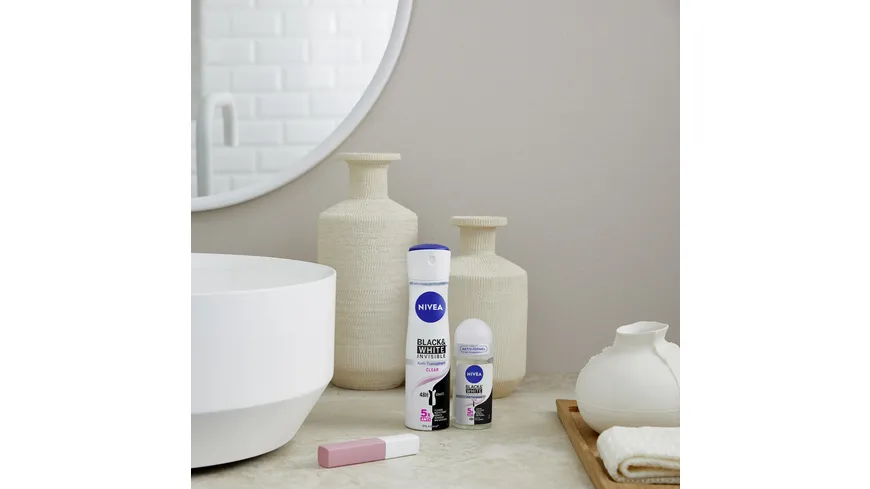 NIVEA Deo Roll-On Black+White Invisible Clear Anti-Transpirant 50 ml