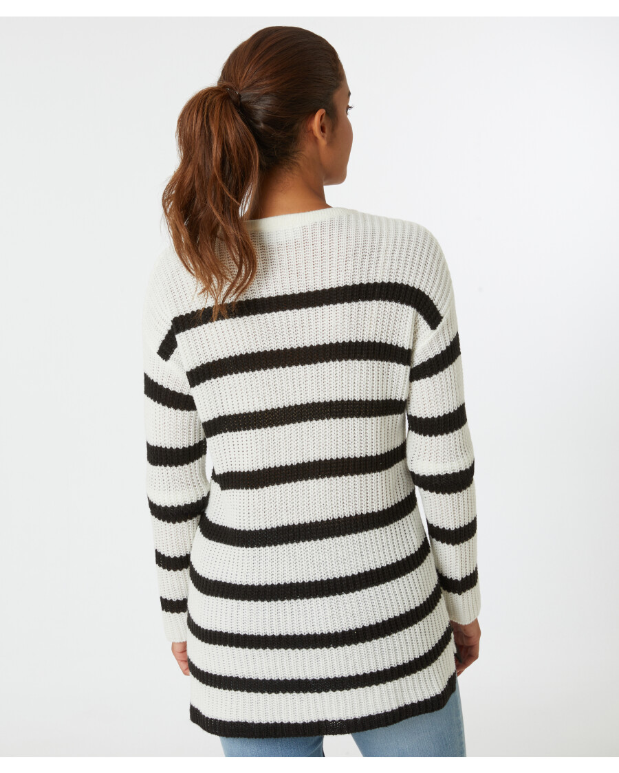 Gestreifter Strickpullover