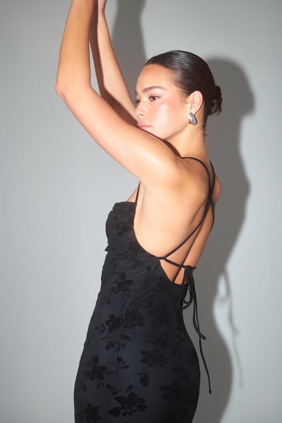 Burn out velvet maxi dress