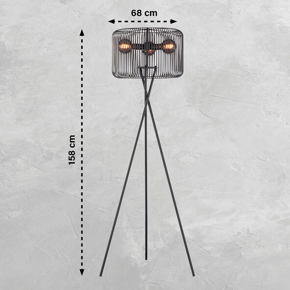LED-Stehleuchte Cage, 12 W, 180 lm