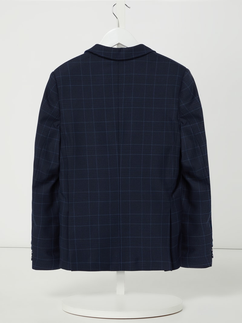Slim Fit Sakko mit Stretch-Anteil in marineblau