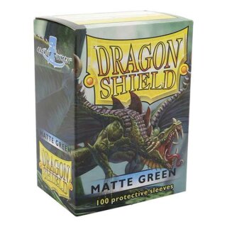 Schutzhüllen Dragon Shield: Matte Grün 63x88mm (100)