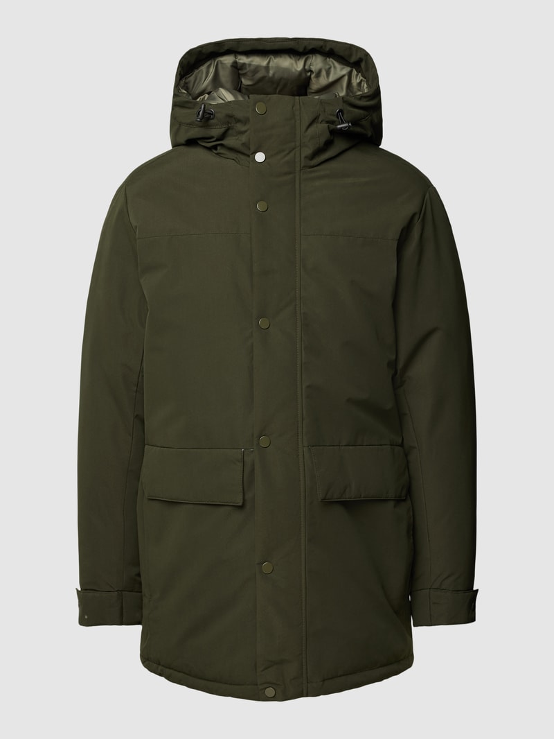 Parka mit Kapuze Modell 'CHAMP' in dunkelgrün