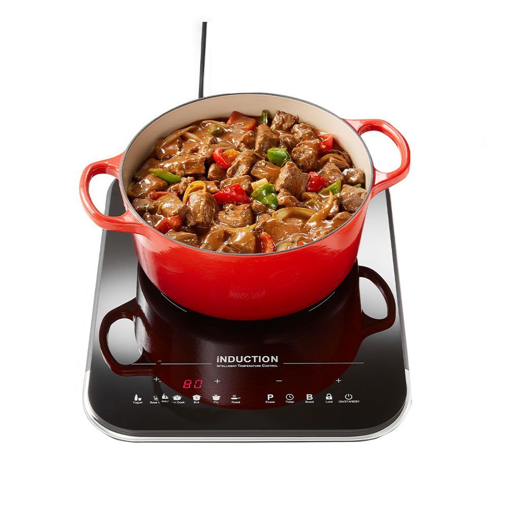 Hagen Grote Einzelkochplatte Intelligente Induktionskochplatte für temperaturgenaues Kochen