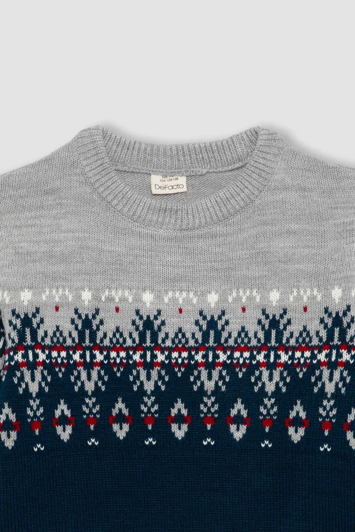 DeFacto  Jungenpullover mit Rundhalsausschnitt und Neujahrsmotiv
