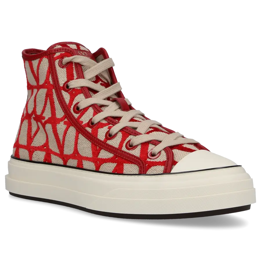 Valentino Garavani - Sneaker high TOTALOOP Canvas - beige