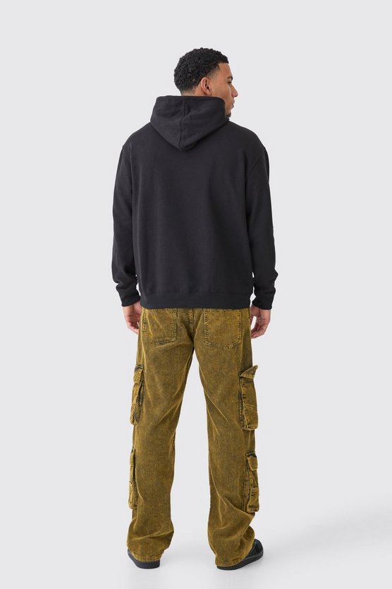 Oversized Camo Flock Print Hoodie