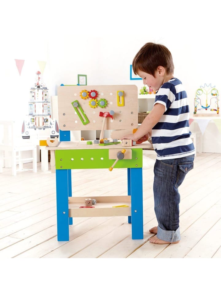 Hape  Meister-Werkbank mit großem Zubehör-Set in bunt günstig kaufen onesize