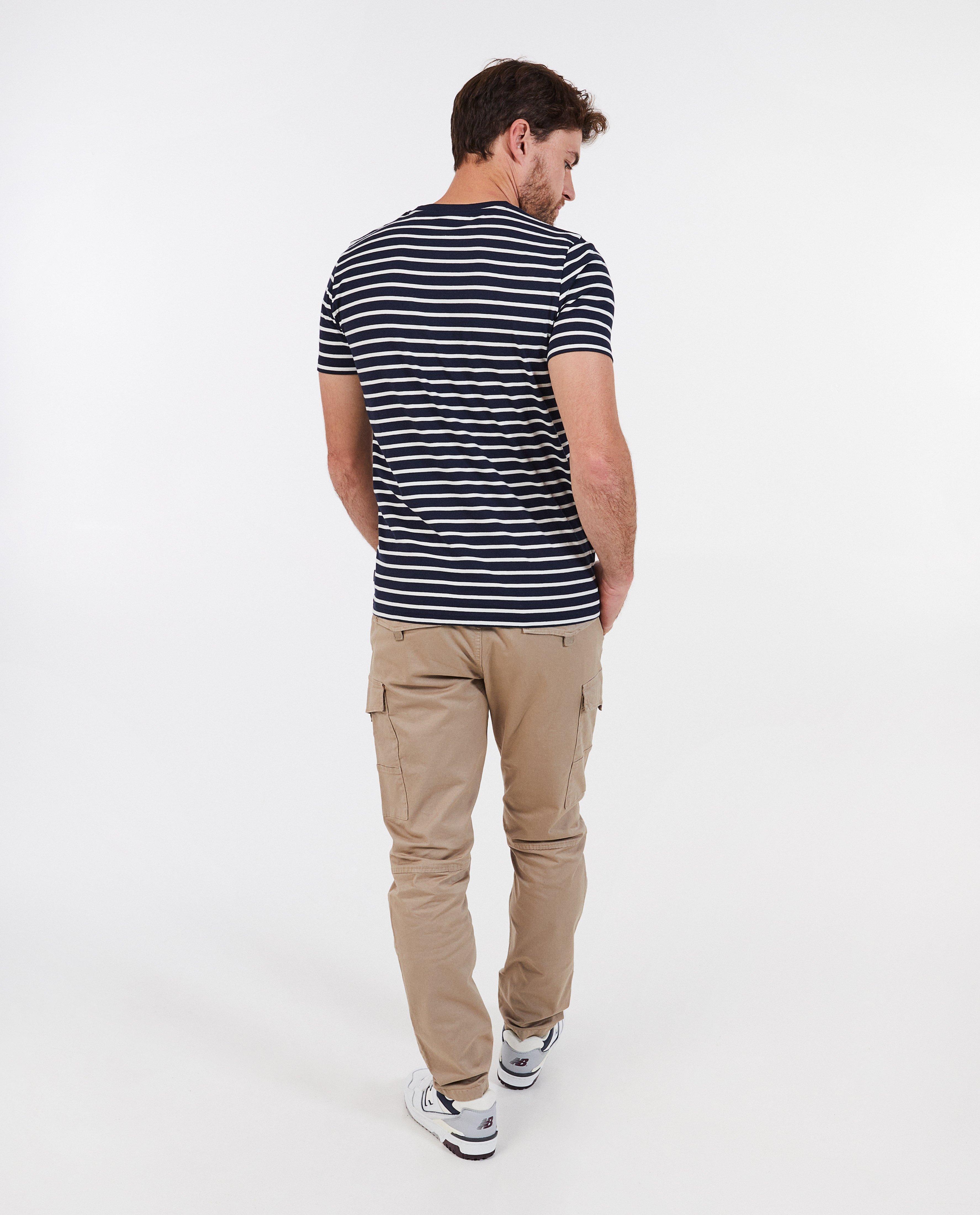 Tricou albastru închis din bumbac organic cu tematică de quarterback