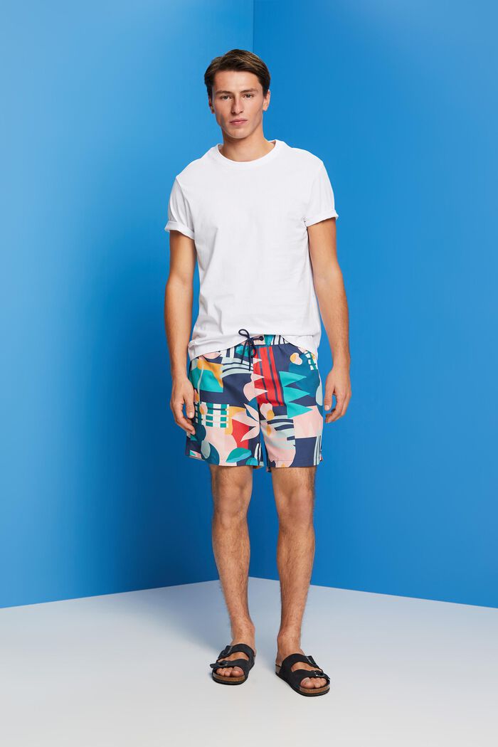 Badeshorts mit Allover-Muster