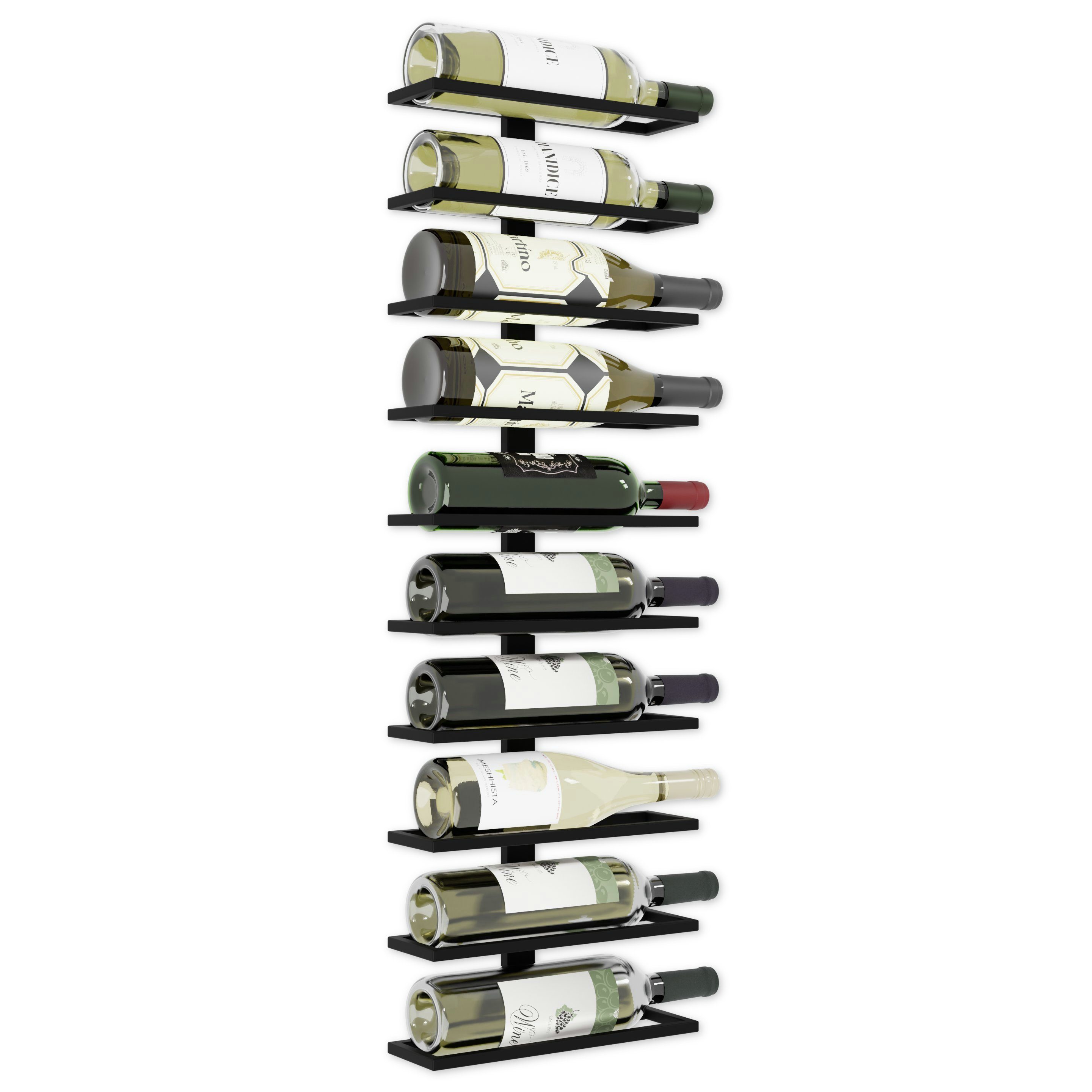 Lenmar Weinregal Weinregal aus Metall, Flaschenregal, Regale, Flaschenhalter LOFT 1-10