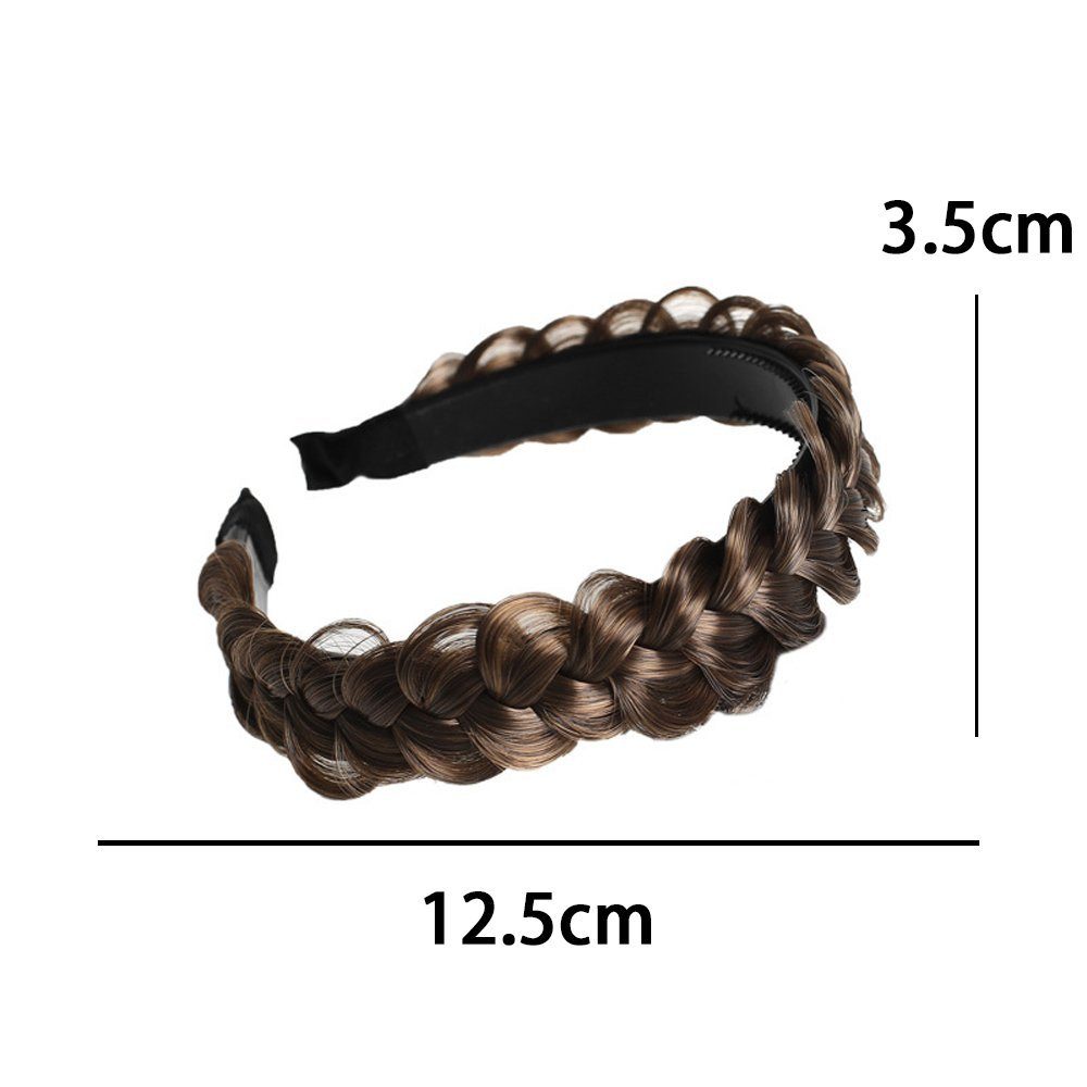 Opspring Haarband Haarreifen Zopf Geflochten Haarteil Haarband Kopfschmuck Haarschmuck