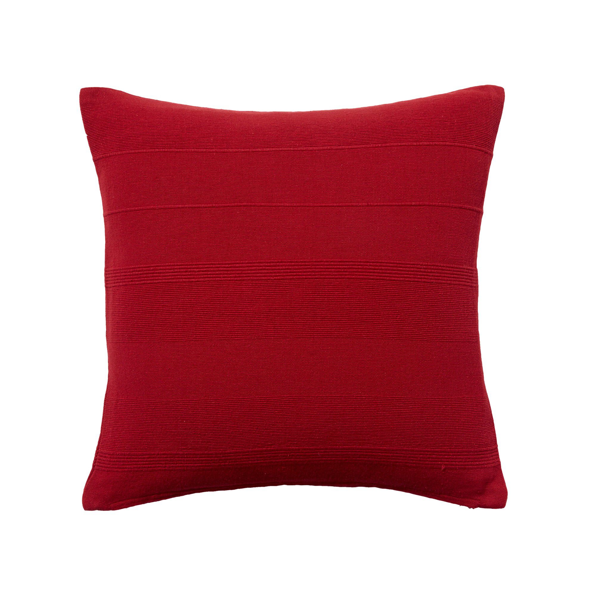 Housse coussin unie coton tissage artisanal