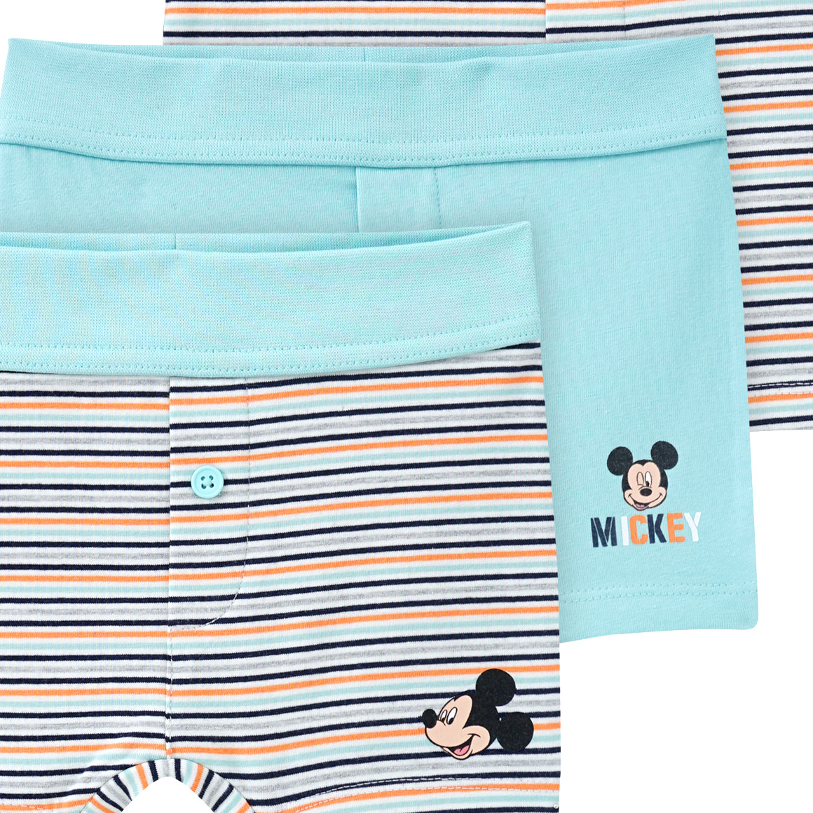 3 Micky Maus Boxer mit Zierknopf