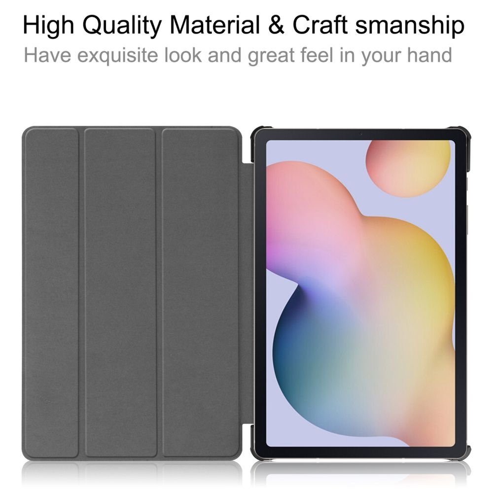 Wigento Tablet-Hülle Für Samsung Galaxy Tab S8 Plus / S7 FE / S7 Plus Premium Smartcover Schwarz Tablet Tasche Etuis Hülle
