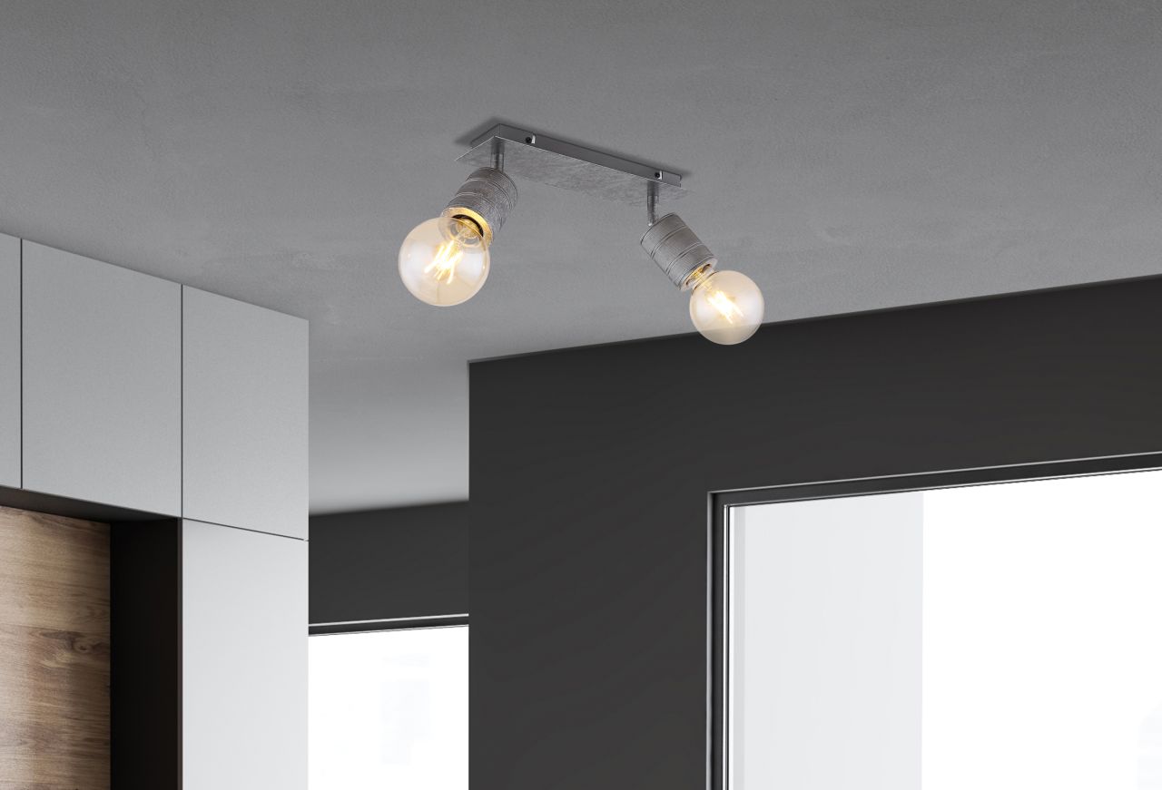Globo Lighting - FREDDY - Strahler Metall silber, 2x E27