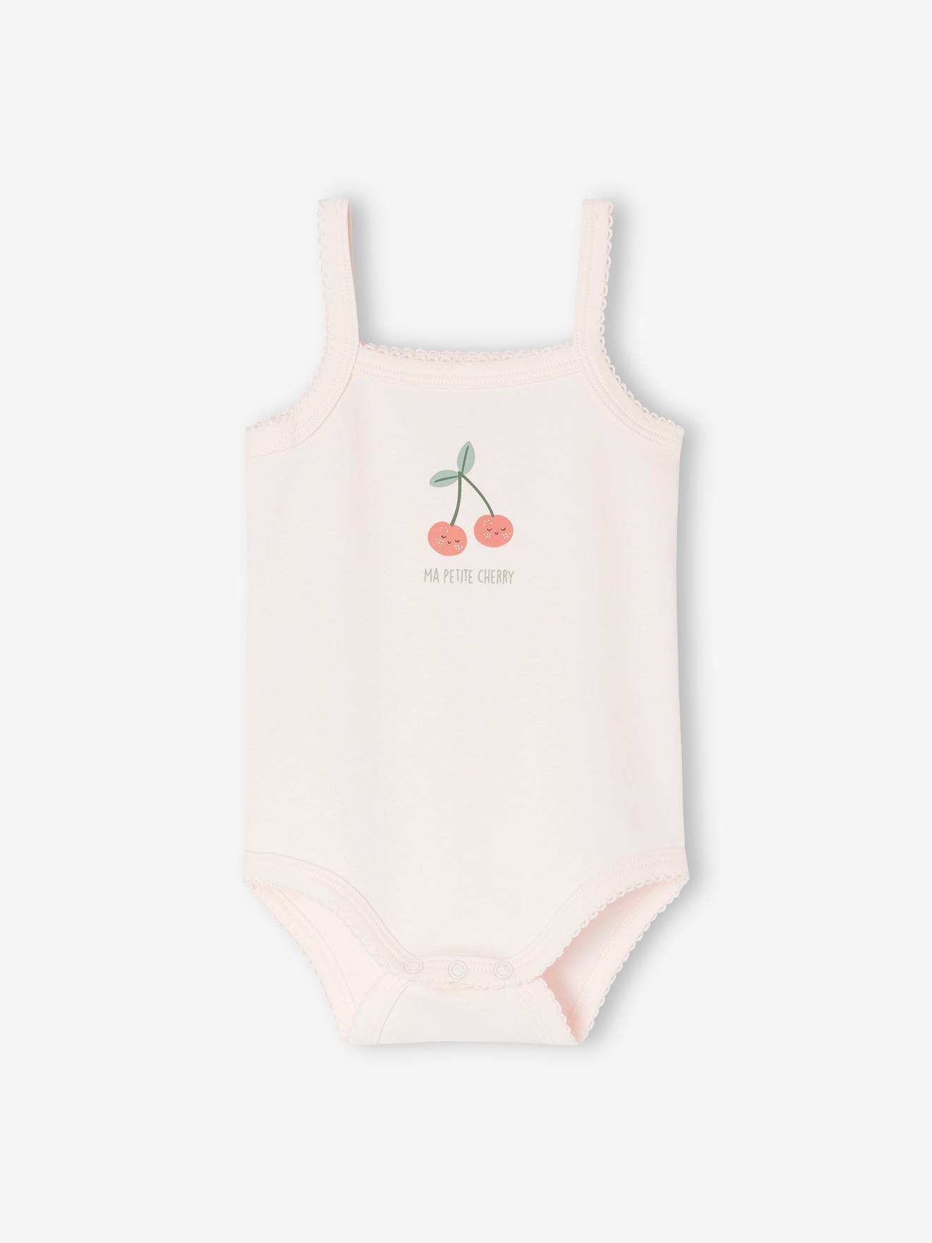Vertbaudet 3er-Pack Baby Trägerbodys aus Bio-Baumwolle Oeko-Tex - hellrosa