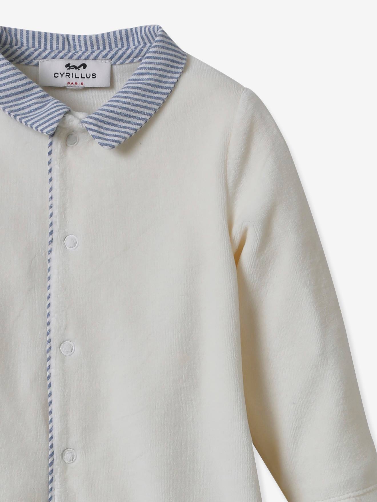 Coffret cadeau bébé : dors-bien en velours et son doudou CYRILLUS blanc