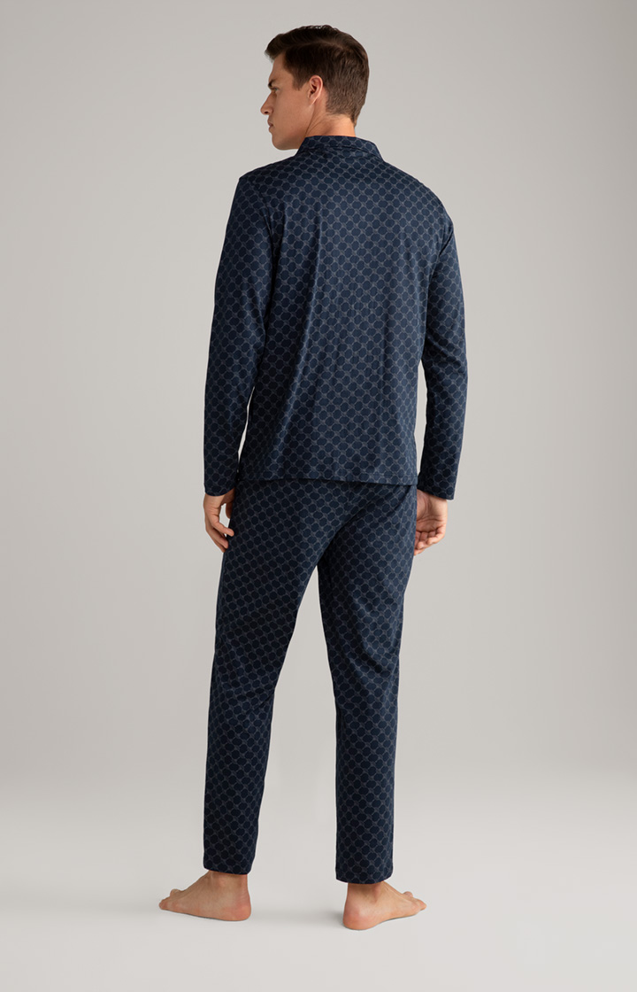 Cornflower Baumwoll-Pyjama in Dunkelblau