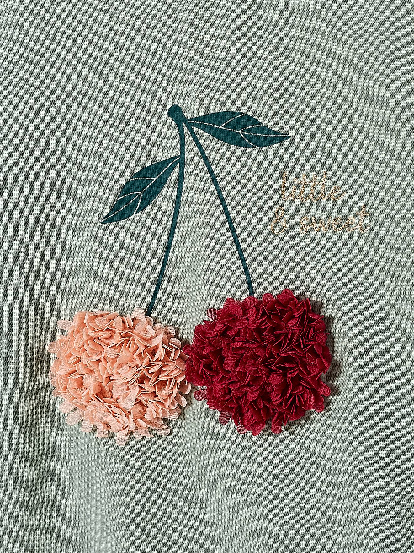 Vertbaudet Mädchen Shirt mit Rüschendetails - wollweiß