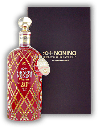 Nonino Grappa Riserva 20 Years in Barriques Nonino Grappa Riserva 20 Years in Barriques  Alter 20 J. - 0,7	 Liter - Vol 43%