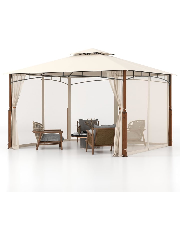 COSTWAY 3,6x3m Pavillon in Beige günstig kaufen onesize