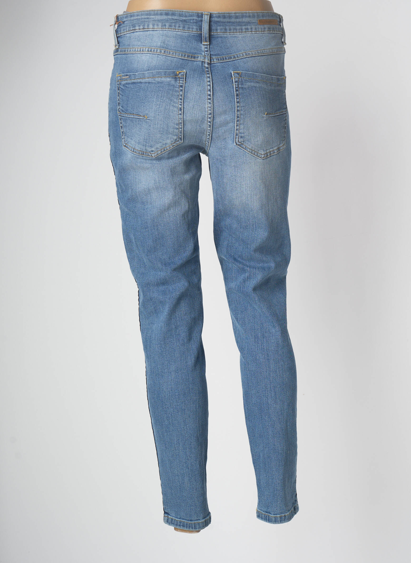 B Young Jeans Coupe Slim Femme couleur bleu