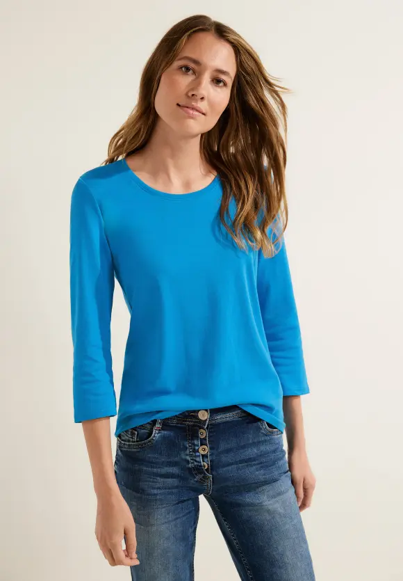 CECIL Basic Shirt mit Rundhals