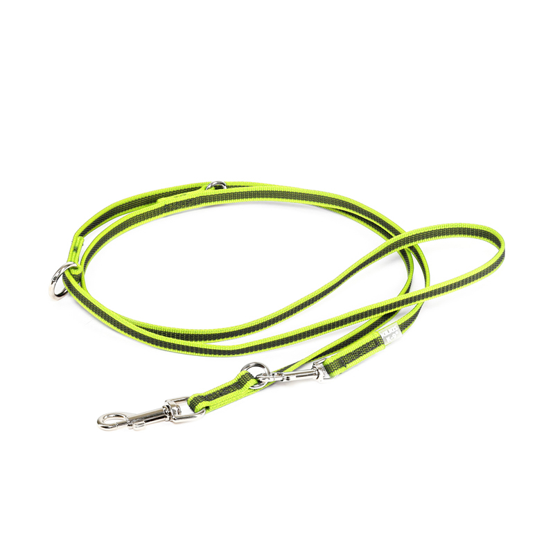 JULIUS-K9 Hundeleinen JULIUS-K9 Führleine verstärkt 14mm neon gelb